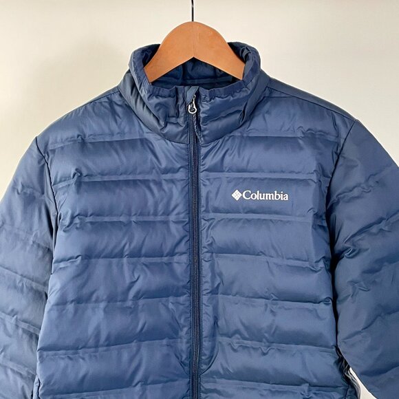 Men's Columbia Lake 22 Lightweight 650 Down Puffer Jacket, Navy Blue, Size S - Picture 3 of 9